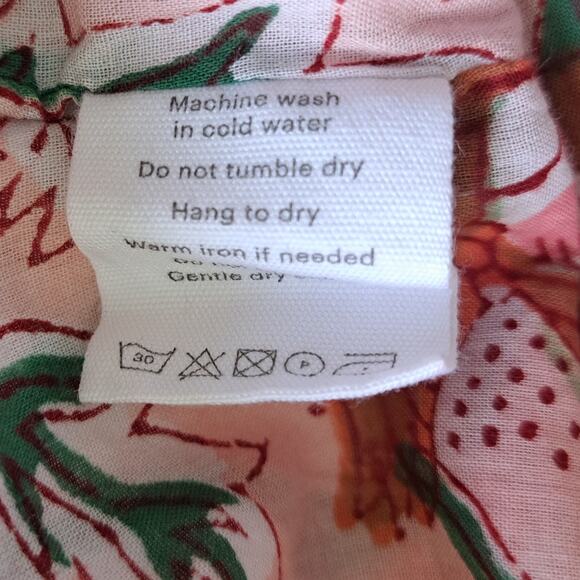 Desert Queen Gypsy Cropped Top in Pink Rich Poppy Floral Print L / 8 - Picture 7 of 12